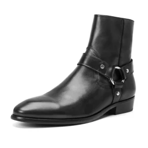 Men’s High Top Ankle Boots New Style Plus Size Leather Genuine Leather Lining Waterproof for Autumn Winter Season
