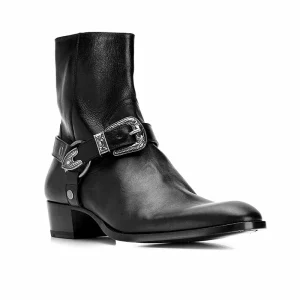 Men’s High Top Genuine Leather Martin Boots New Style Plus Size Waterproof with Side Zip Access