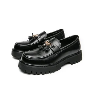 Men’s High Top Genuine Leather Oxfords Loafers Youth Easy Wear High Quality Design in Large Sizes Dress Shoes & Oxfords