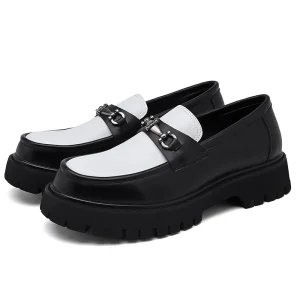 Men’s High Top Genuine Leather Oxfords Loafers Youth Easy Wear Large Sizes Dress Shoes