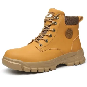 Men’s High-Top Non-Slip Safety Shoes Labor Protection Wear-Resistant Anti-Smashing Anti-Puncture Steel Baotou Protective Shoes