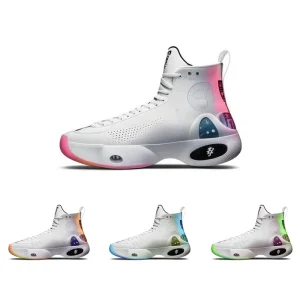 Men’s High Top Patent Leather Basketball Sneakers Winter Sports Breathable Athletic Outdoor Combat Sneakers Net Evergreen Autumn