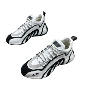 Men’s High Top Sports Shoes Comfortable Lightweight Thick Soled Casual Shoes