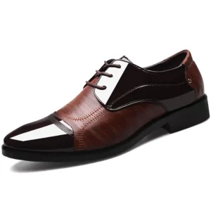 Men’s High quality PU Leather Business Formal Shoes Slip On Breathable Daily Work Wedding Shoes