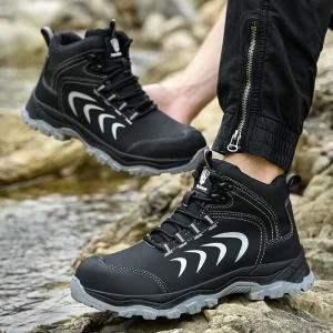 Men’s High quality Steel Toe Safety Shoes Winter Autumn Mesh Lining Waterproof Anti skid Construction Steel Heavy Industry