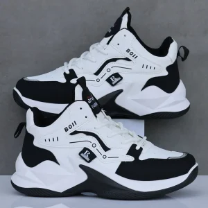 Men’s High top Shoes Spring Autumn New Non slip Waterproof Sports Casual Running Dad Sneakers Height Increasing