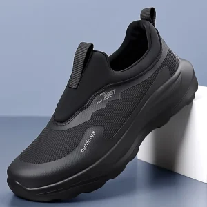 Men’s Hiking Shoes Sneakers Light Breathable Mesh Lining Slip on Outdoor Travel Casual Running Shoes
