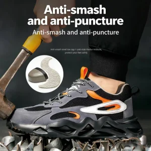 Men’s Indestructible S3 Steel Toe Safety Boots Winter Autumn Work Sneakers Comfortable Working Sneakers with High Protection