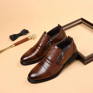 Men’s Italian Leather Oxford Style Soft Upper Office with Toe Plush Mesh Insole Business Casual Official Use Dress Shoes