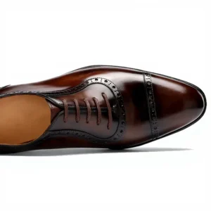 Men’s Italian Top Grain Leather Handmade Oxford Shoes Brown Black Formal Dress Shoes Pointed Toe Lace Up Anti Slip