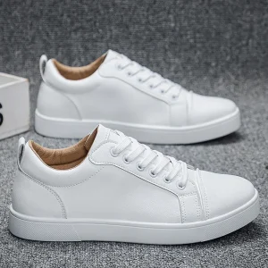 Men’s Korean Style White Sneakers Casual Shoes for Youth