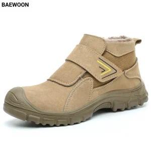 Men’s Labor Protection Shoes Anti Smashing Anti Piercing for Winter Welding Construction Site Work Safety Shoes