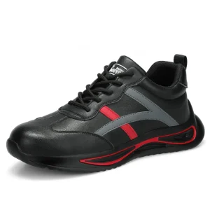 Men’s Labor Protection Shoes Waterproof Sports Shoes Lightweight and Comfortable Safety Work Shoe Zapatos De Cuero