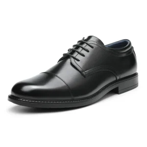 Mens Lace-Up Formal Dress Shoes Brogues Derby Comfortable PU Upper Rubber Outsole Size 11 Black DOWNING-01