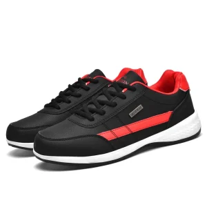Men’s Lace-up Casual Youth Outdoor Sports Shoes Spring Summer Fashion Simple PU Upper Mesh