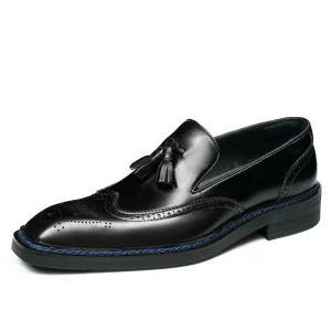 Men’s Large Loafers Quality Casual Fringed Leather Dress Shoes Men’s Leather Casual Shoes Men’s Casual Leather Shoes Men’s Shoes
