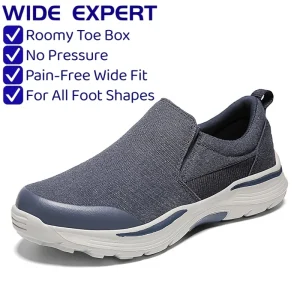 Men’s Large-Size Slip-on Canvas Shoes Breathable Sports Outdoor Style Anti-slip Light Weight Wide Toe Box Height Increasing Soft