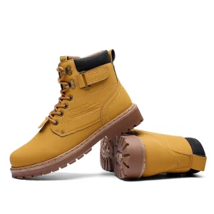 Men’s Leather Boot High-Top Outdoor Boots Men’s Combat Waterproof Hiking Boots 10061 Travelling Shoes