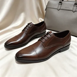 Men’s Leather Dress Shoes Lightweight Sole Formal Shoes Non-slip Business Dress Shoes for Daily Office Wear