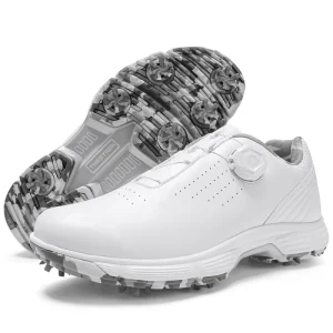 Men’s Leather Golf Shoes Breathable Comfortable Anti Slip Waterproof Customizable Outdoor