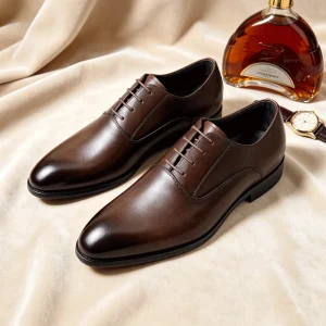 Men’s Leather Oxford Shoes Genuine Leather Formal Business Shoes Factory Luxury Lace up Shoes