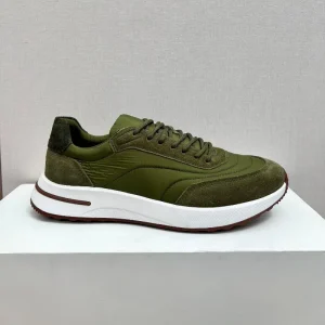 Men’s Leather Patchwork Breathable Mesh Athletic Shoes New Summer Lightweight Running Shoes Casual and Versatile Sneakers