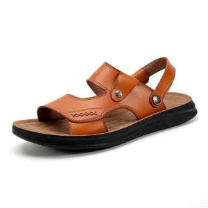 Men’s Leather Sandals Original Cowhide India Fashion Summer Shoes OEM