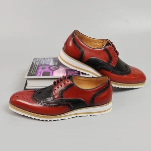 Men’s Leather Shoes Casual Walking Style Shoes Light Weight Anti slip Rubber Outsole Men’s Fashion Sneakers
