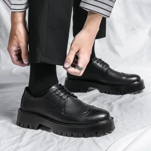 Mens Leather Shoes Fashion Style Casual Leather Shoes Trendy Mens Business Dress Shoes