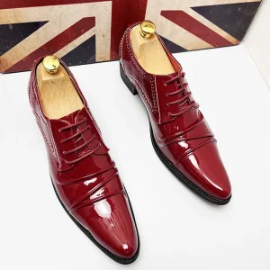 Men’s Leather Shoes Fashionable Genuine Leather Thick Sole Anti Slip Casual Trend Formal Wear Work Men’s Shoes