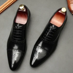 Men’s Leather Shoes First Layer Cowhide Formal Leather Shoes Wedding Leather Shoes