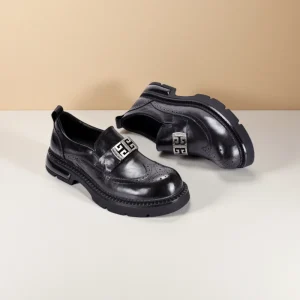 Men’s Leather Shoes Spring and Autumn Business Leisure High End Business First Layer of Cowhide Brock Men’s Shoes