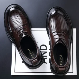 Men’s Leather Shoes Summer High Class Comfortable Breathable Business Casual Formal Wear