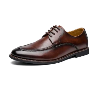 Men’s Leather Shoes Waterproof Business Casual Dress Shoes Oxfords