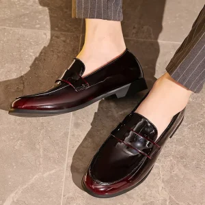 Men’s Leather Slip On Wedding Shoes Big Size Summer Autumn Lightweight Comfort