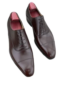 Men’s Leather Soft Solid Pointed Toe Casual Lace Up Height Increasing Breathable Business Shoes Summer Autumn QS111C107