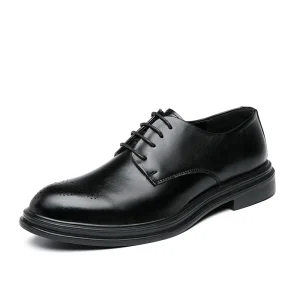 Men’s Leather Wedding Shoes Large Size 46 Formal Trend