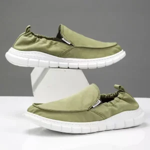 Men’s Light Weight Breathable Waterproof Loafers Casual Shoes for Spring Summer Men’s Canvas Slip-on Shoes