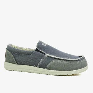 Men’s Lightweight Breathable Canvas & Denim Summer Loafers and Espadrilles Slip-On Shoes for Work Driving & Walking Flats