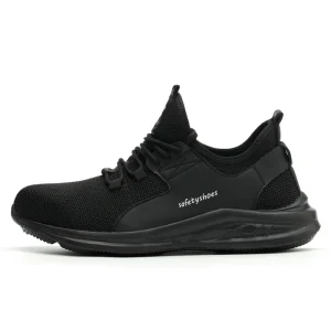 Men’s Lightweight Breathable Insulation Safety Shoes Steel Toe Four Seasons Workshop Construction Puncture Smash Proof