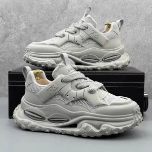 Men’s Lightweight Breathable Mesh Casual Shoes Easy Wear Low-Top Lace-Up All-Match Design for Spring & Summer