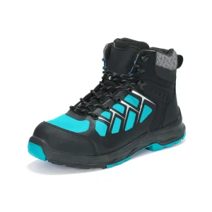 Men’s Lightweight Breathable Mesh Safety Work Shoes with Memory Foam Anti Static Steel Toe for Construction & Factory