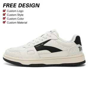 Men’s Lightweight Casual Sports Retro Skateboard Shoes Mesh Lining Spring Anti Slip Round Toe Fashion Trend