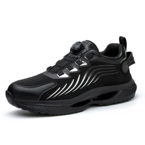 Men’s Lightweight Comfortable Steel Toe Safety Shoes Durable Anti-smash Casual Work Shoes for Winter for Factory Industry Use