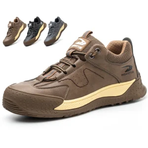 Men’s Lightweight Composite Toe Work Boots Breathable Electrical Insulated No Metal Anti Smashing Anti Piercing Safety Shoes
