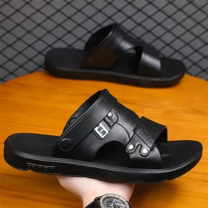 Men’s Lightweight Cushioning Sandals Water Quickly Dry Non slip PVC Soled Sandals Outdoor Comfortable Daily Walking Slipper