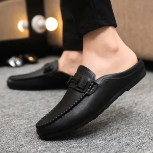 Men’s Lightweight Dress Shoes Breathable Leather Flat Casual Shoes With Oxford Sole Trendy Soft Sole Comfortable Shoes for Men