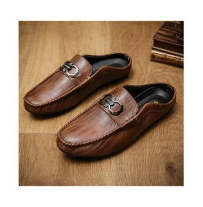 Mens Lightweight Dress Shoes Breathable Leather Flat Casual Shoes With Oxford Sole Trendy Soft Sole Comfortable Shoes for Men