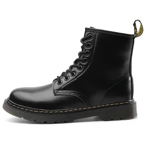 Men’s Lightweight Genuine Leather Upper Low Tube British Style Boots Casual Spring Outdoor Large Sizes Front Laces