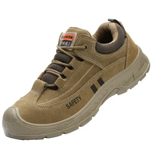 Men’s Lightweight Solid Sole Safety Shoes Anti Scalding Anti Breaking Deodorizing Work Shoes Steel Plate Steel Toe for Welding